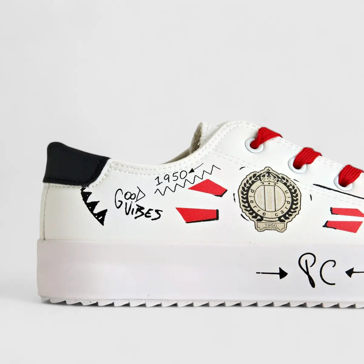 PC Ladies Casual Sneaker PCL10778 White Multi PC281