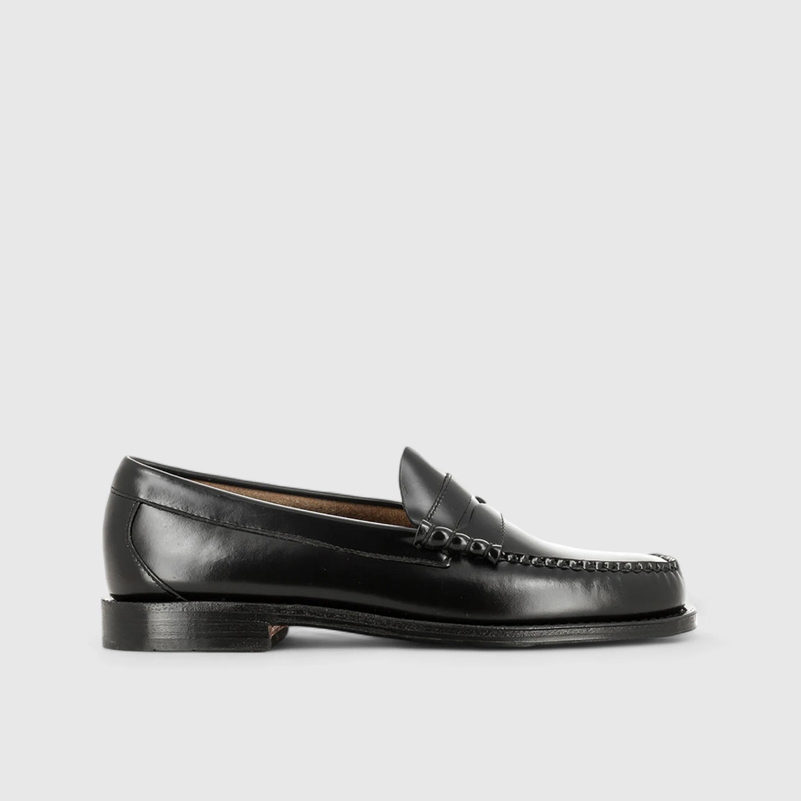 Bass Larson Moc Penny 11010 Black Loafers | familyshoecentre