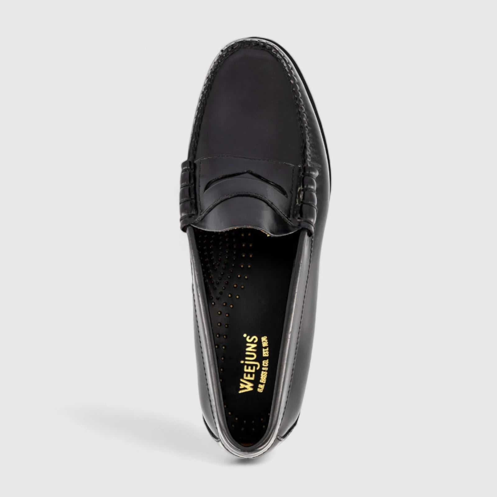 Bass Larson Moc Penny 11010 Black Loafers | familyshoecentre