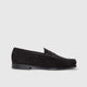 Bass Larson 91013 Black Suede Loafers | familyshoecentre