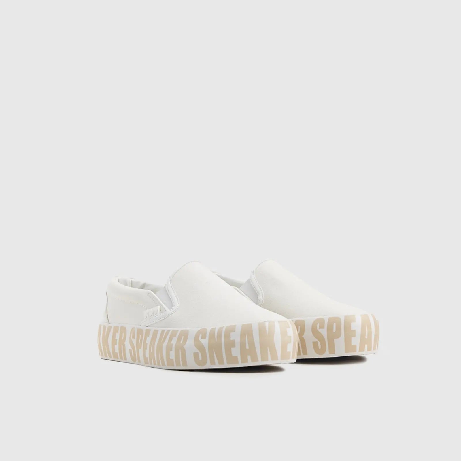 K7 Cecco Print White/Beige Statement Sneakers Sneakers | familyshoecentre