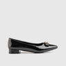 Block Heel Court Black Patent 10573 Heels | familyshoecentre