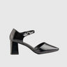 Block Heel Court Shoe 10614 Black Heels | familyshoecentre