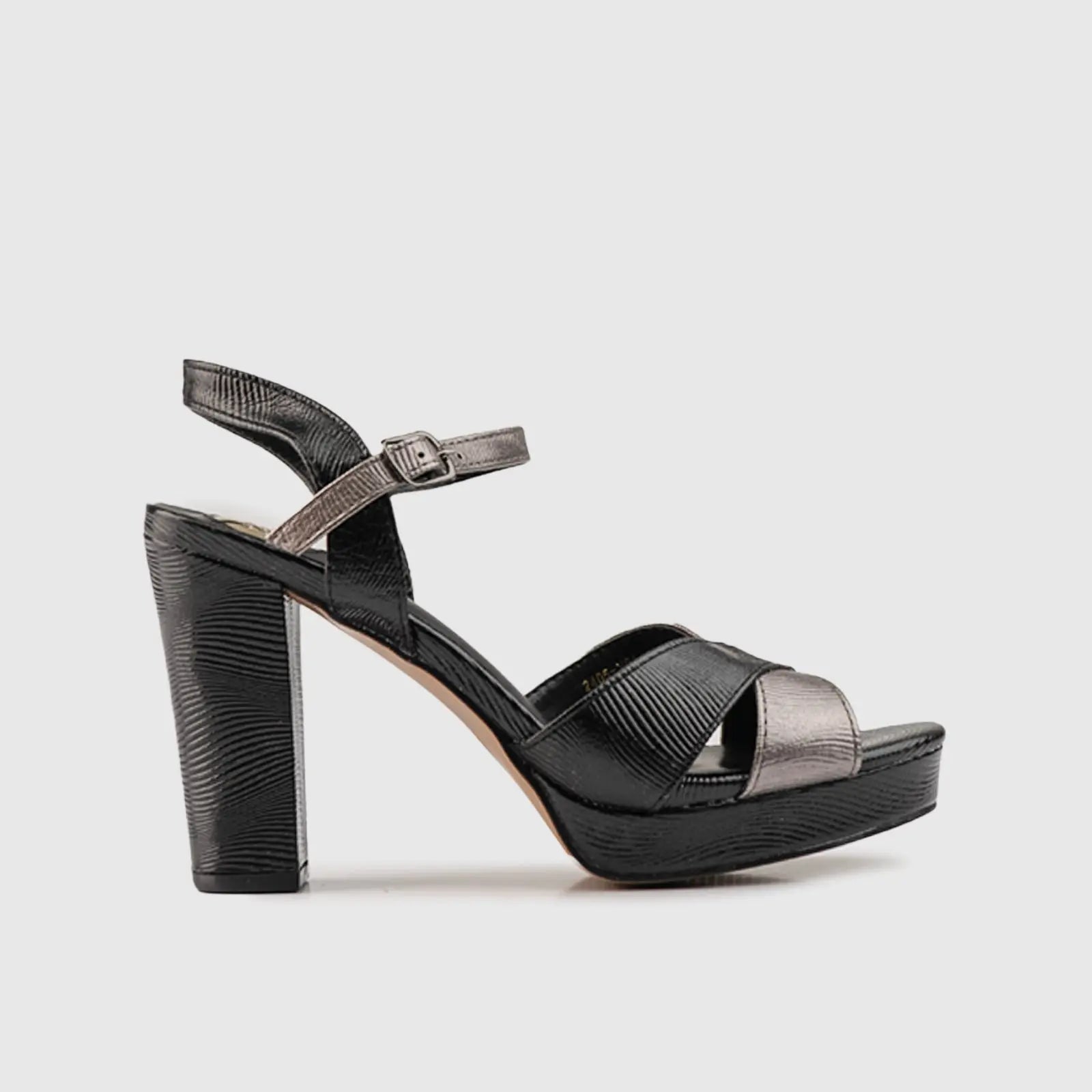 Block Heel Evening Sandal Black 01605 Heels | familyshoecentre