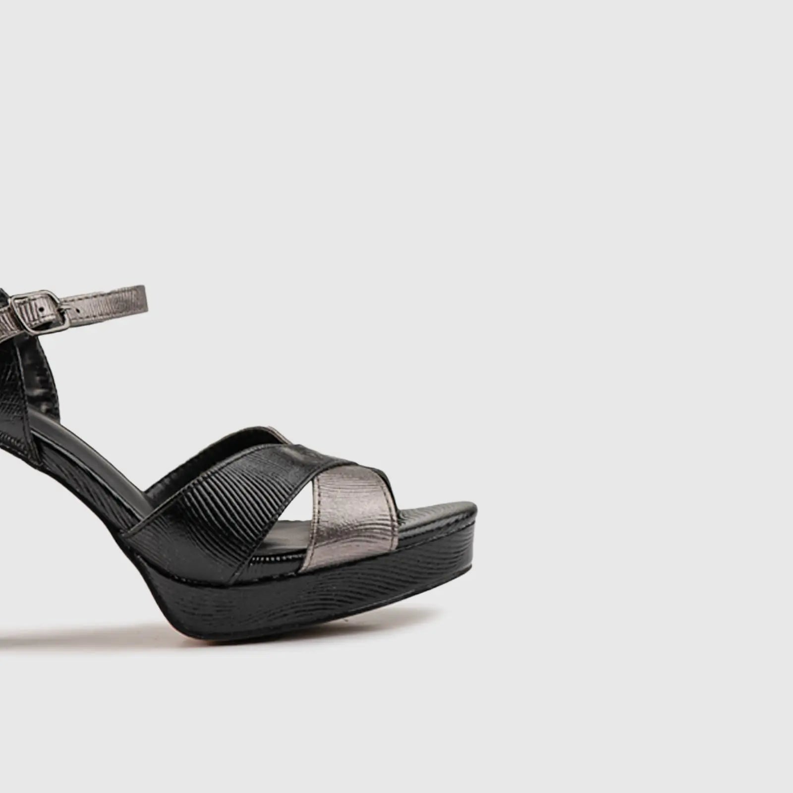 Block Heel Evening Sandal Black 01605 Heels | familyshoecentre