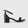 Block Heel Evening Sandal Black 01640 Heels | familyshoecentre