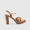 Block Heel Evening Sandal Bronze 01605 Heels | familyshoecentre