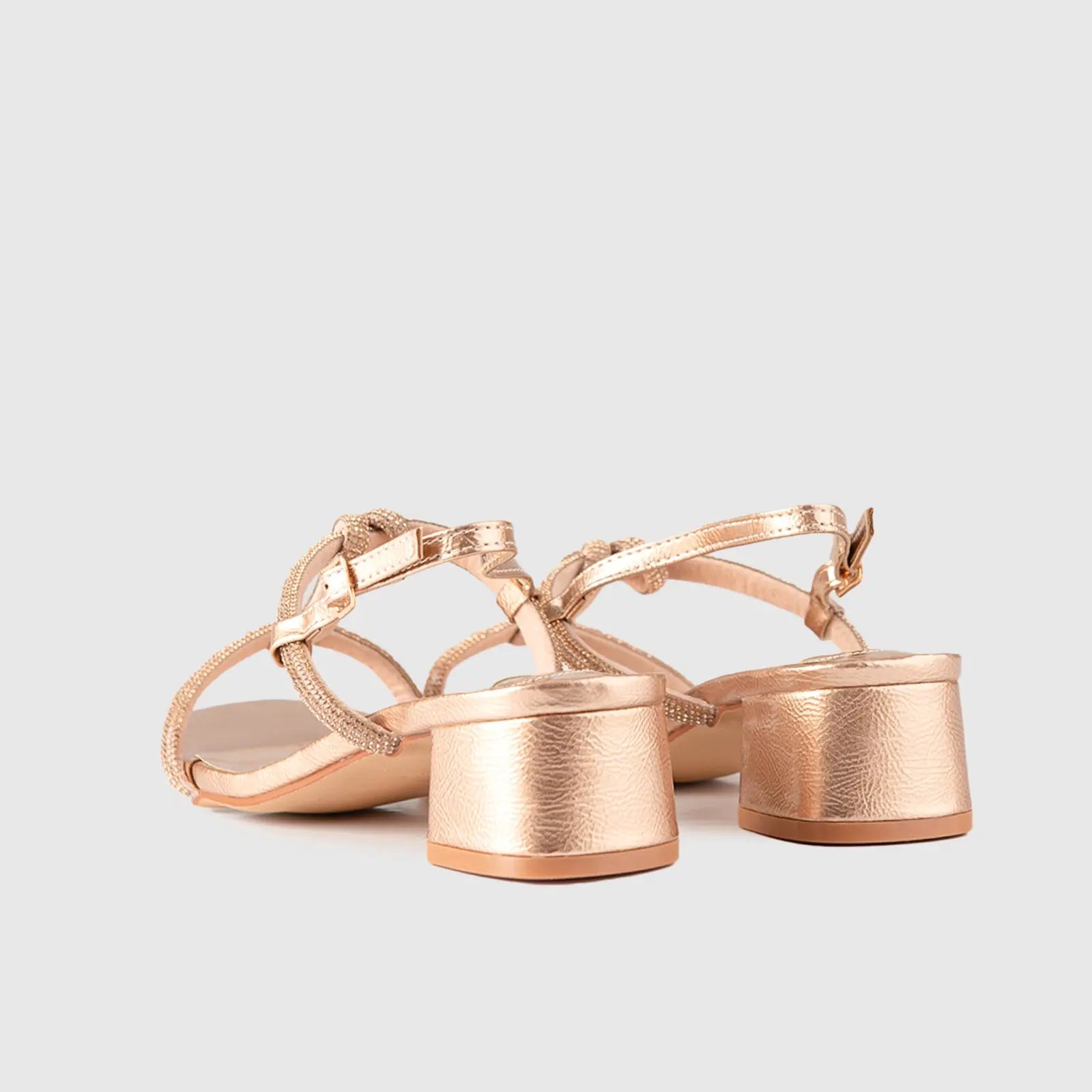 Block Heel Evening Sandal Gold 01613 Heels | familyshoecentre
