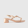 Block Heel Evening Sandal Gold 01613 Heels | familyshoecentre