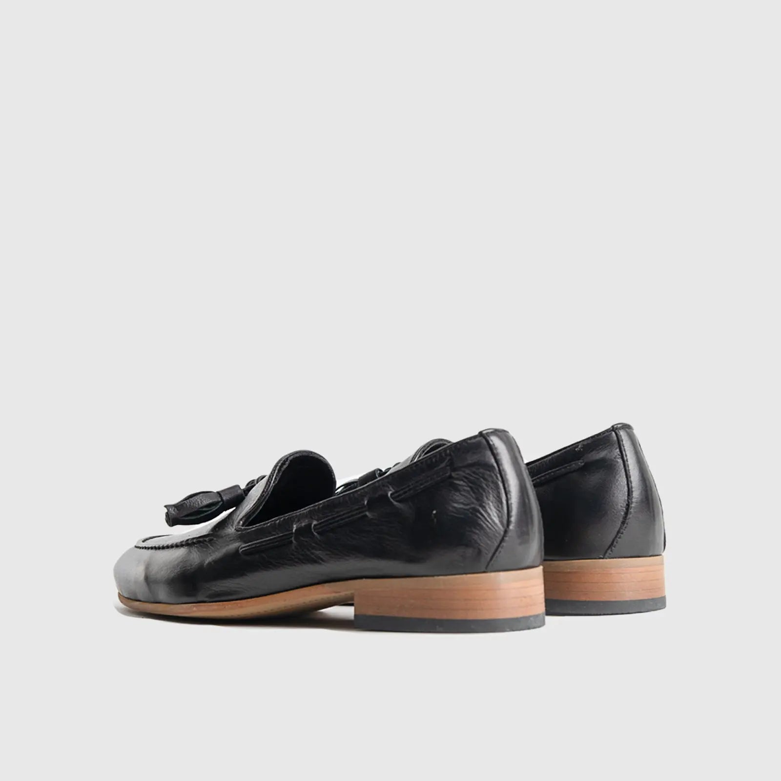 Bulletti Casual Slip On Loafers - 002 Black Loafers | familyshoecentre