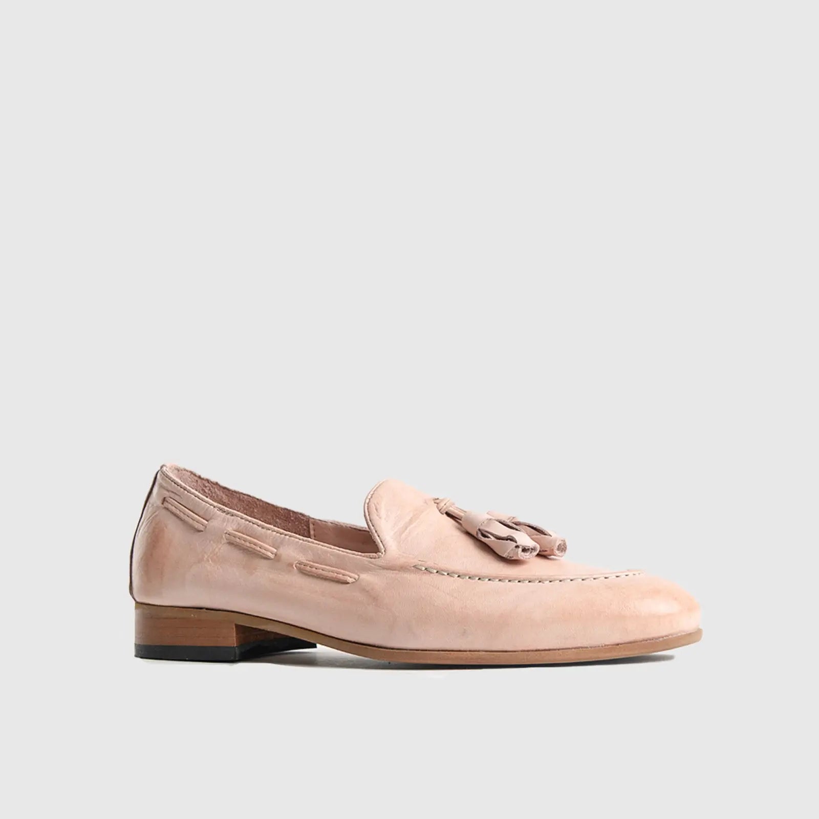 Bulletti Casual Slip On Loafers - 002 Pink Loafers | familyshoecentre