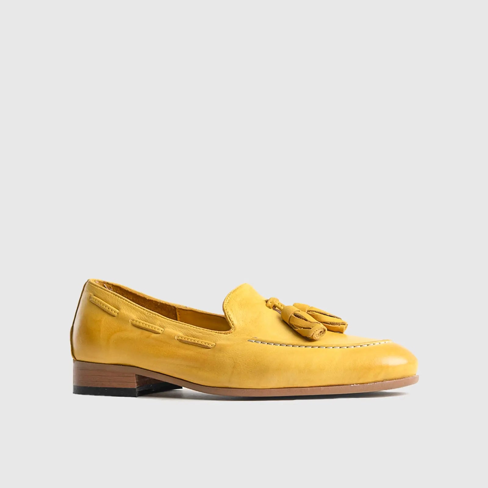 Bulletti Casual Slip On Loafers - 002 Yellow Loafers | familyshoecentre