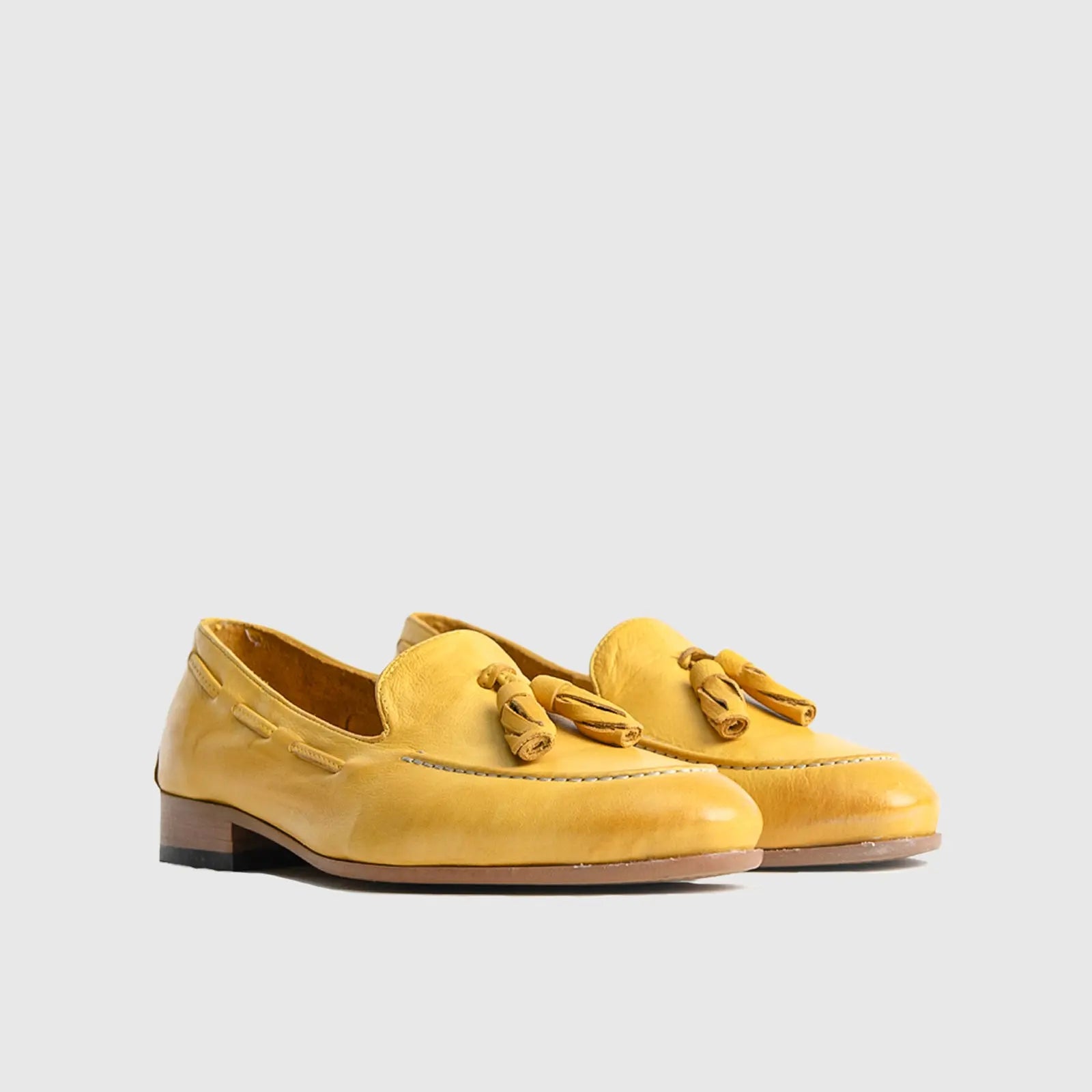 Bulletti Casual Slip On Loafers - 002 Yellow Loafers | familyshoecentre