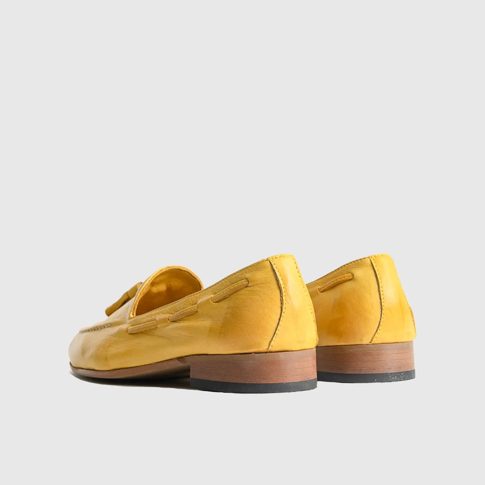Bulletti Casual Slip On Loafers - 002 Yellow Loafers | familyshoecentre