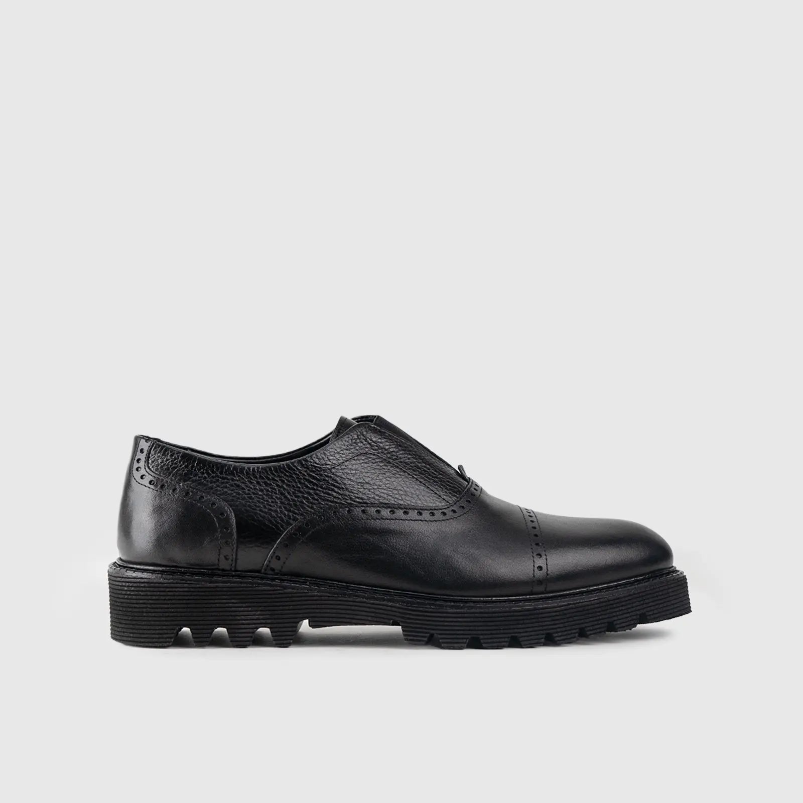 Chunky Sole Dress Loafers 318 Black – familyshoecentre