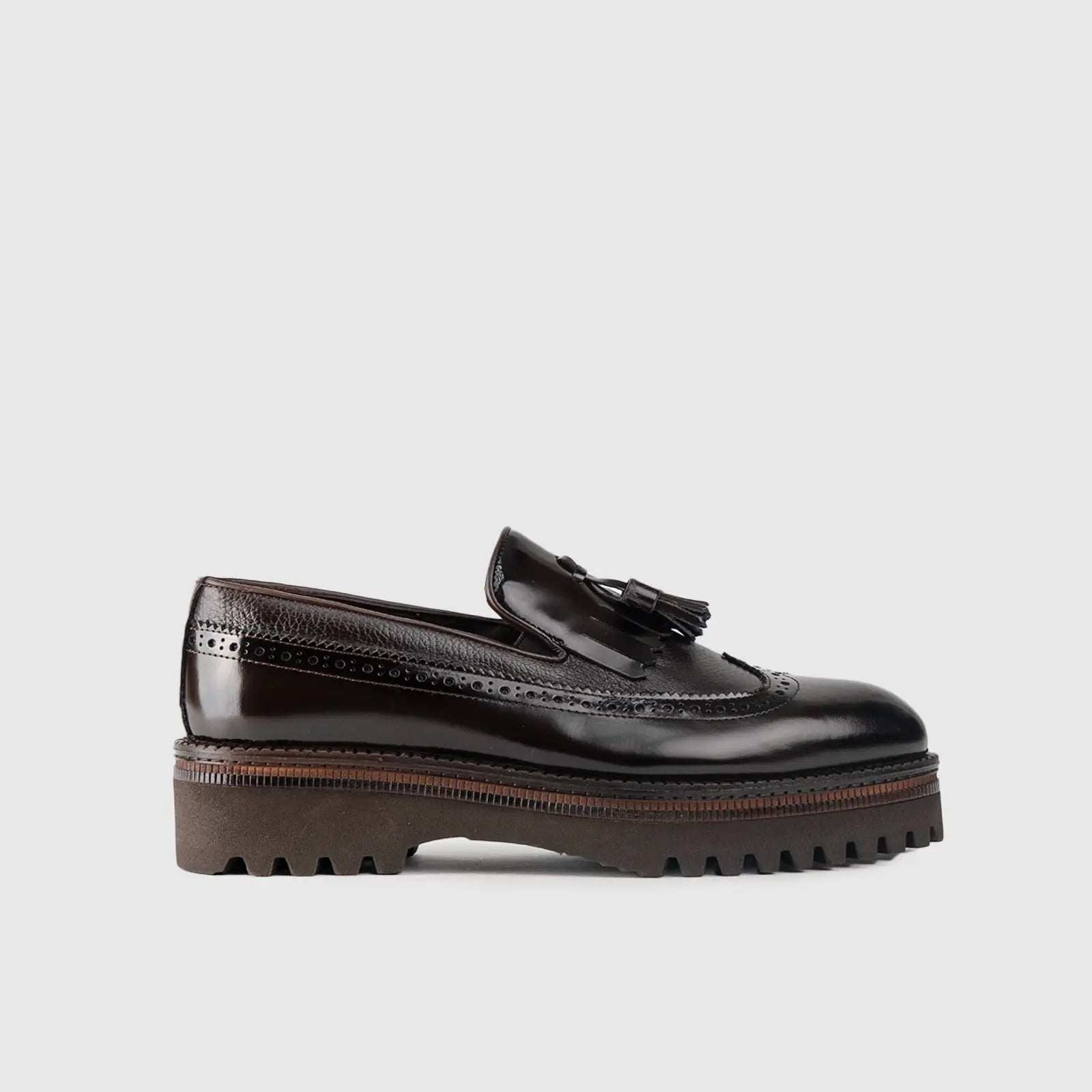 Chunky Sole Dress Loafers 66730 Brown – familyshoecentre