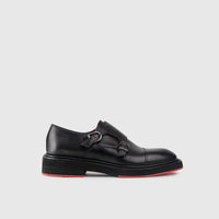 Chunky Sole Dress Loafers 9769 Black Matt Loafers | familyshoecentre