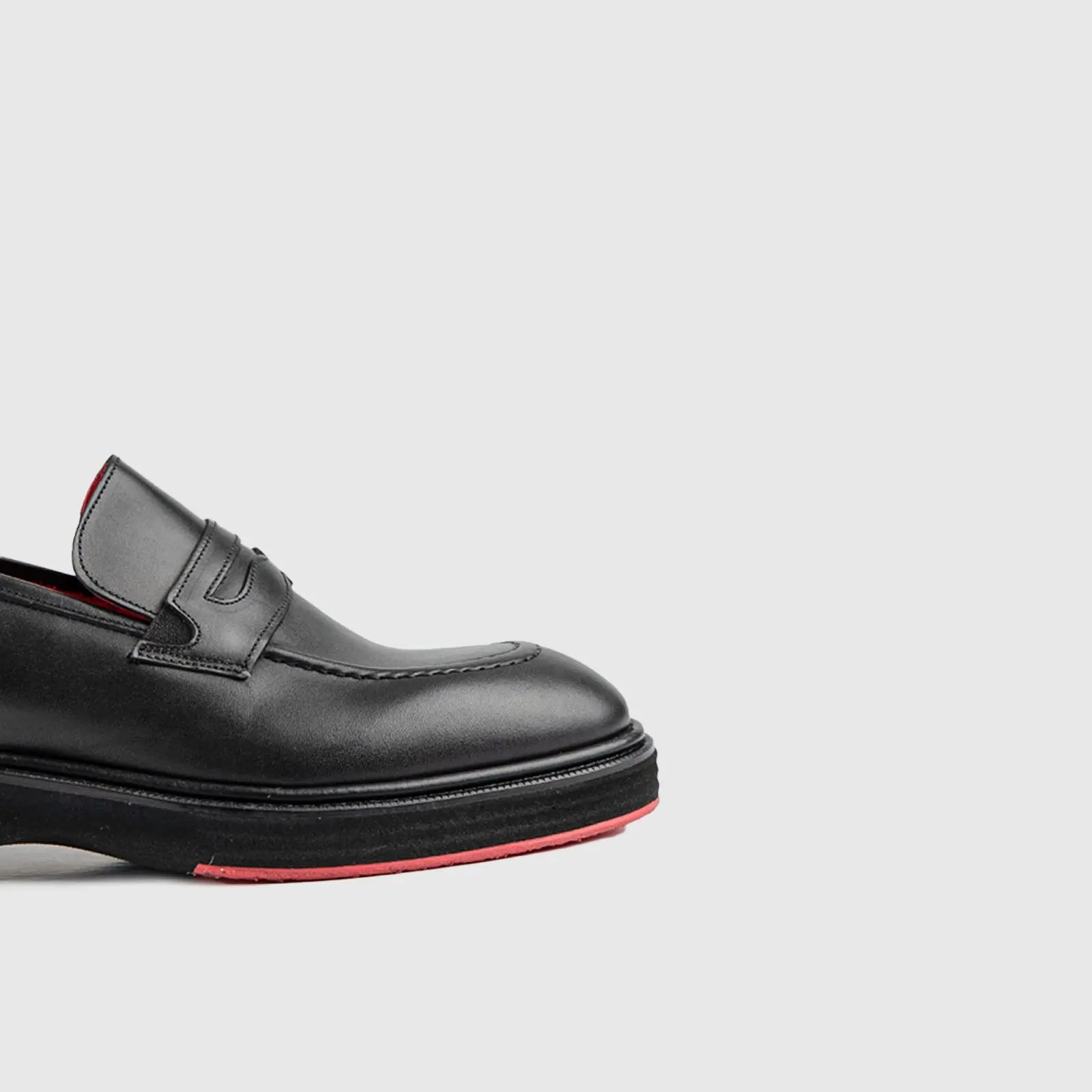 Chunky Sole Dress Loafers Black 0236 Loafers | familyshoecentre
