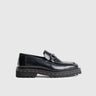 Chunky Sole Dress Loafers Black 4521 Loafers | familyshoecentre