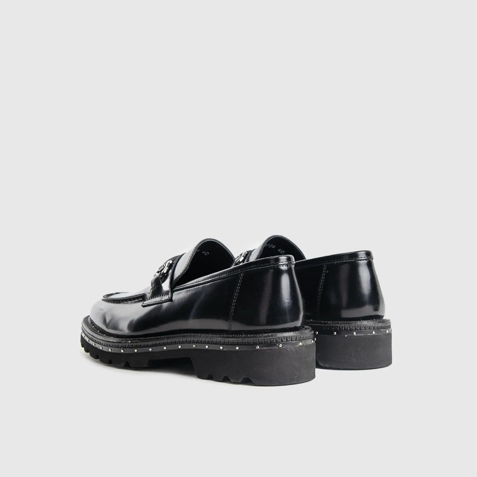 Chunky Sole Dress Loafers Black 4521 Loafers | familyshoecentre