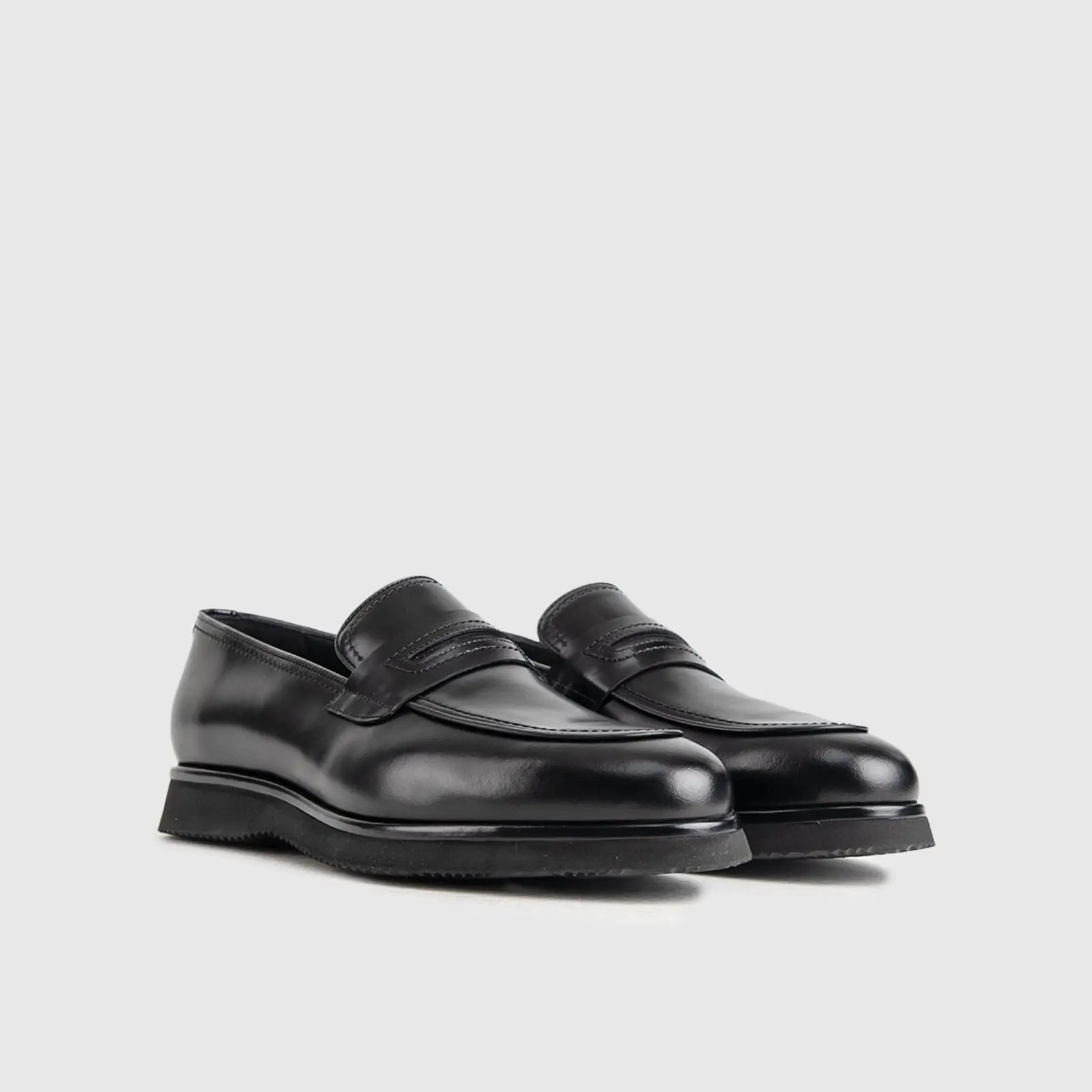 Chunky Sole Dress Loafers TNC 35 Black Loafers | familyshoecentre