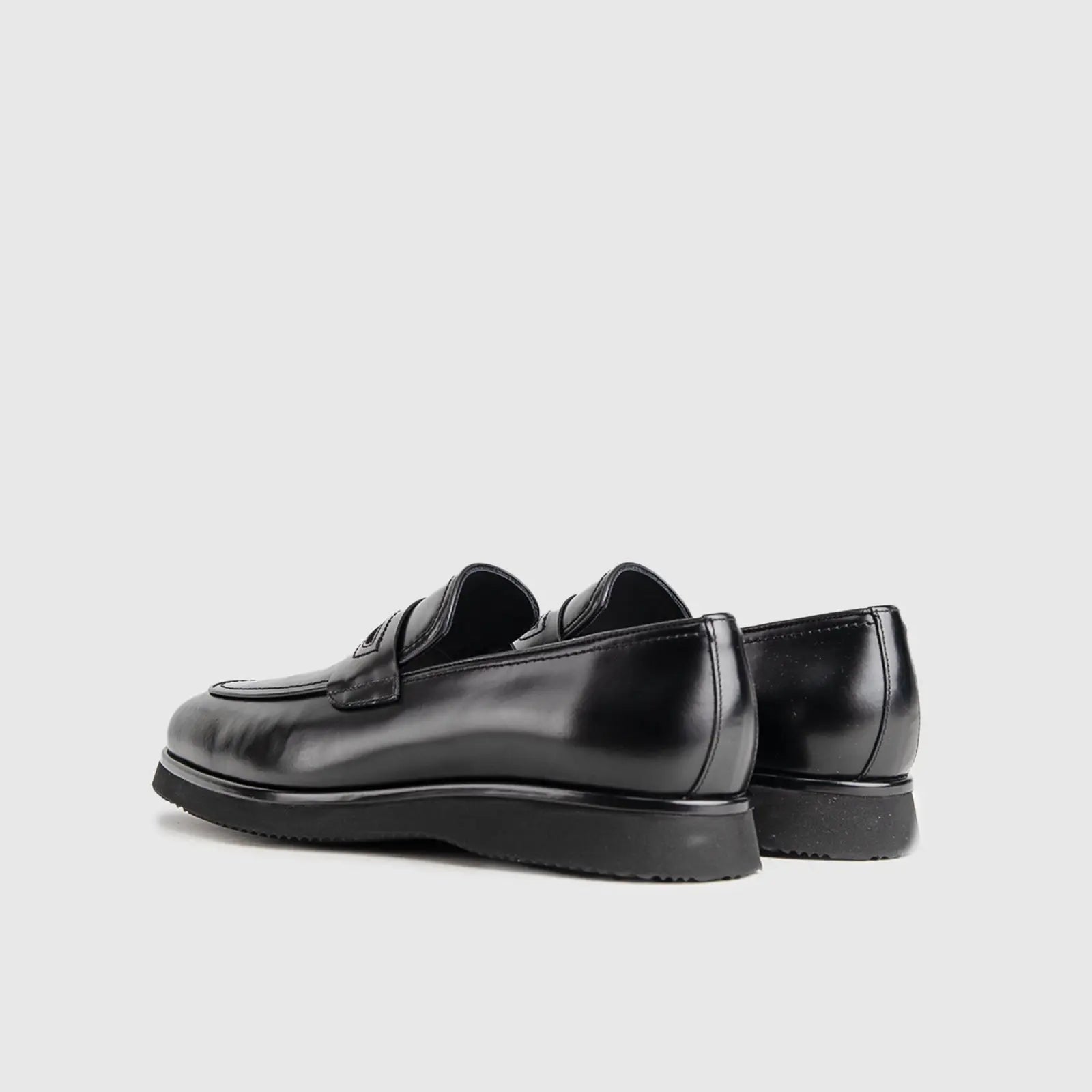 Chunky Sole Dress Loafers TNC 35 Black Loafers | familyshoecentre