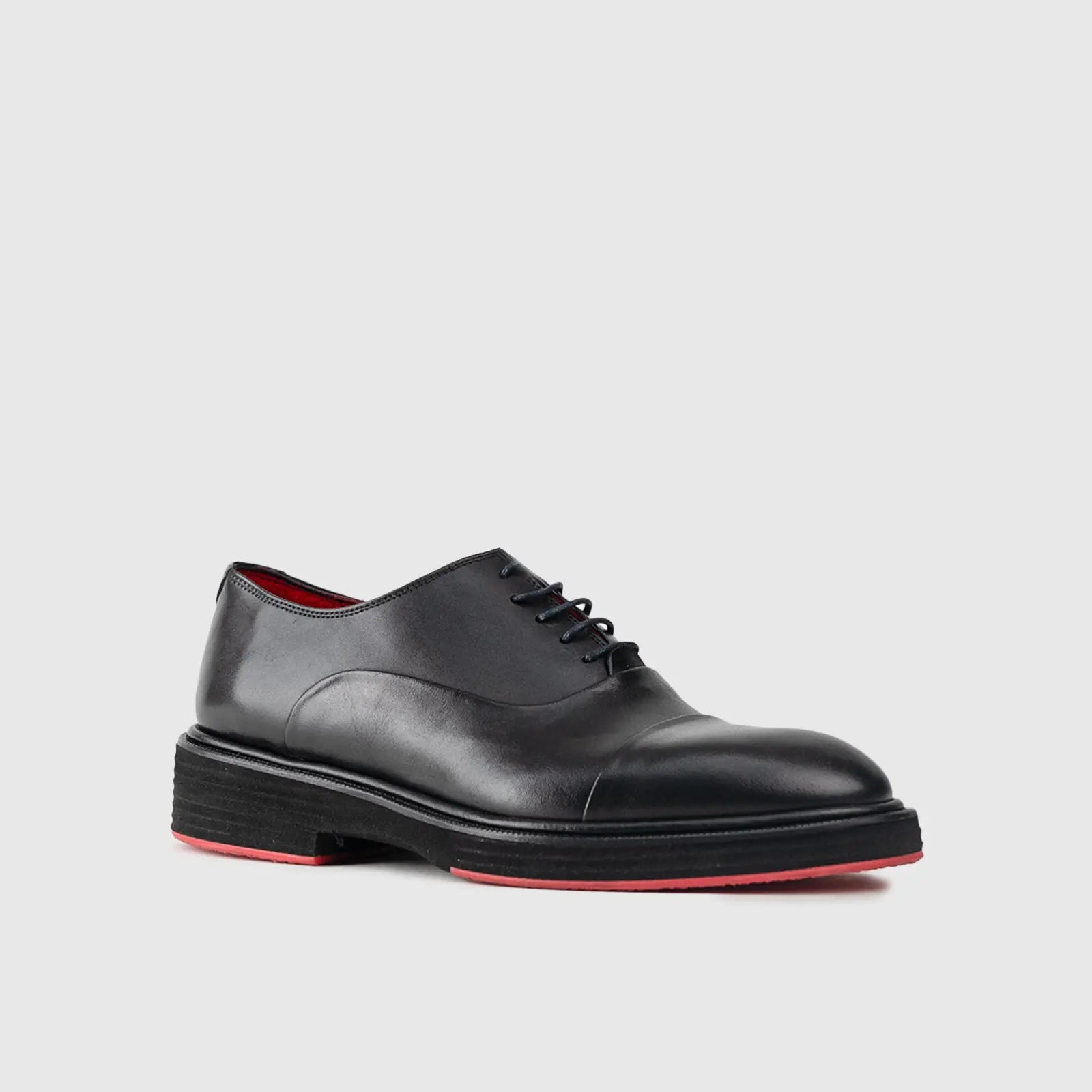 Chunky Sole Dress Oxfords 0238 Black Matt Loafers | familyshoecentre