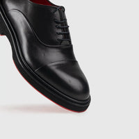 Chunky Sole Dress Oxfords 0238 Black Matt Loafers | familyshoecentre