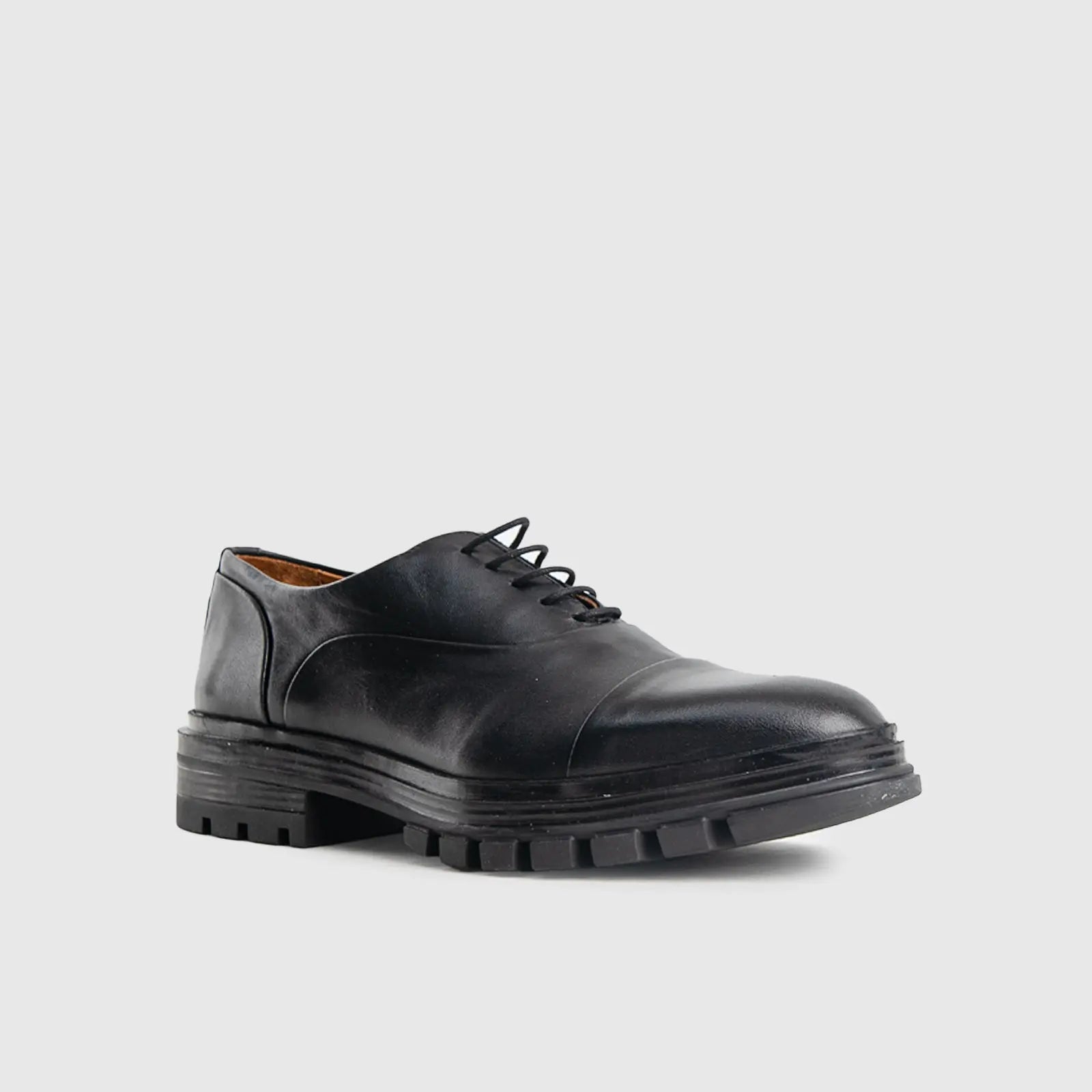 Chunky Sole Dress Oxfords Black 4010 Oxfords | familyshoecentre