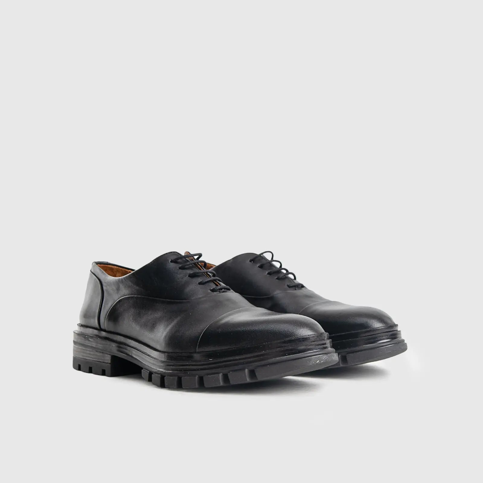 Chunky Sole Dress Oxfords Black 4010 Oxfords | familyshoecentre