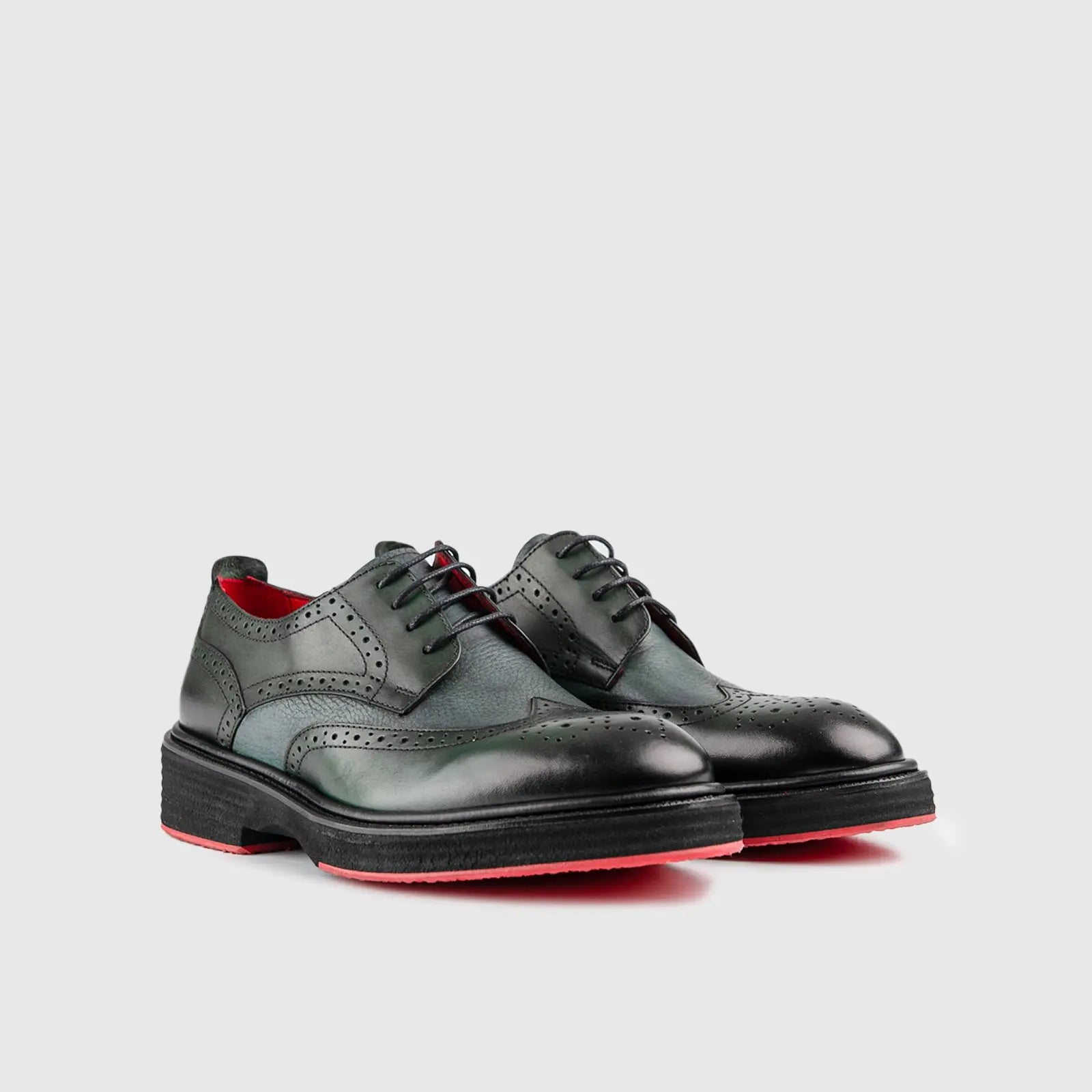 Chunky Sole Dress Oxfords Olive 4116 Oxfords | familyshoecentre