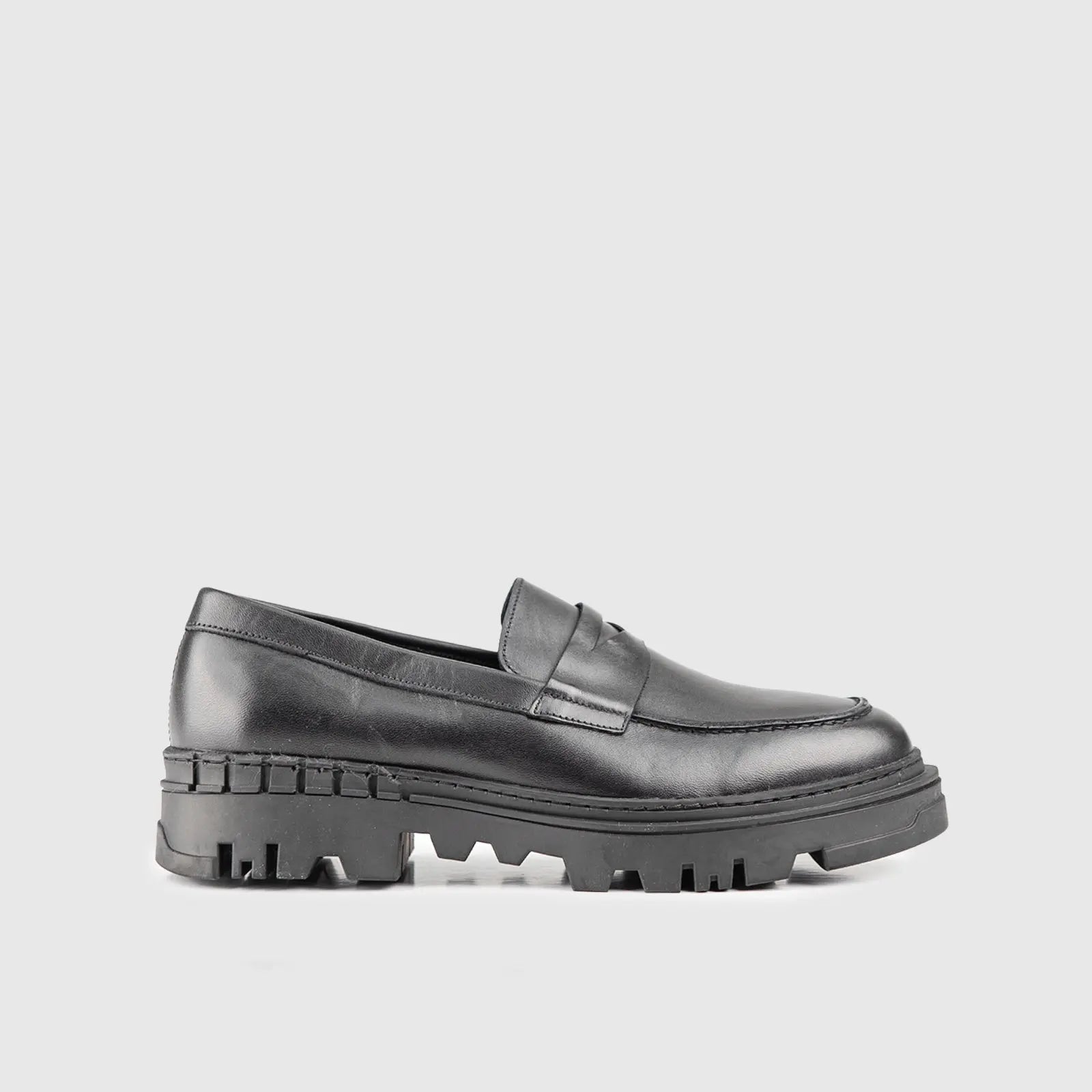 Chunky Sole Loafers Black 1804 Loafers | familyshoecentre