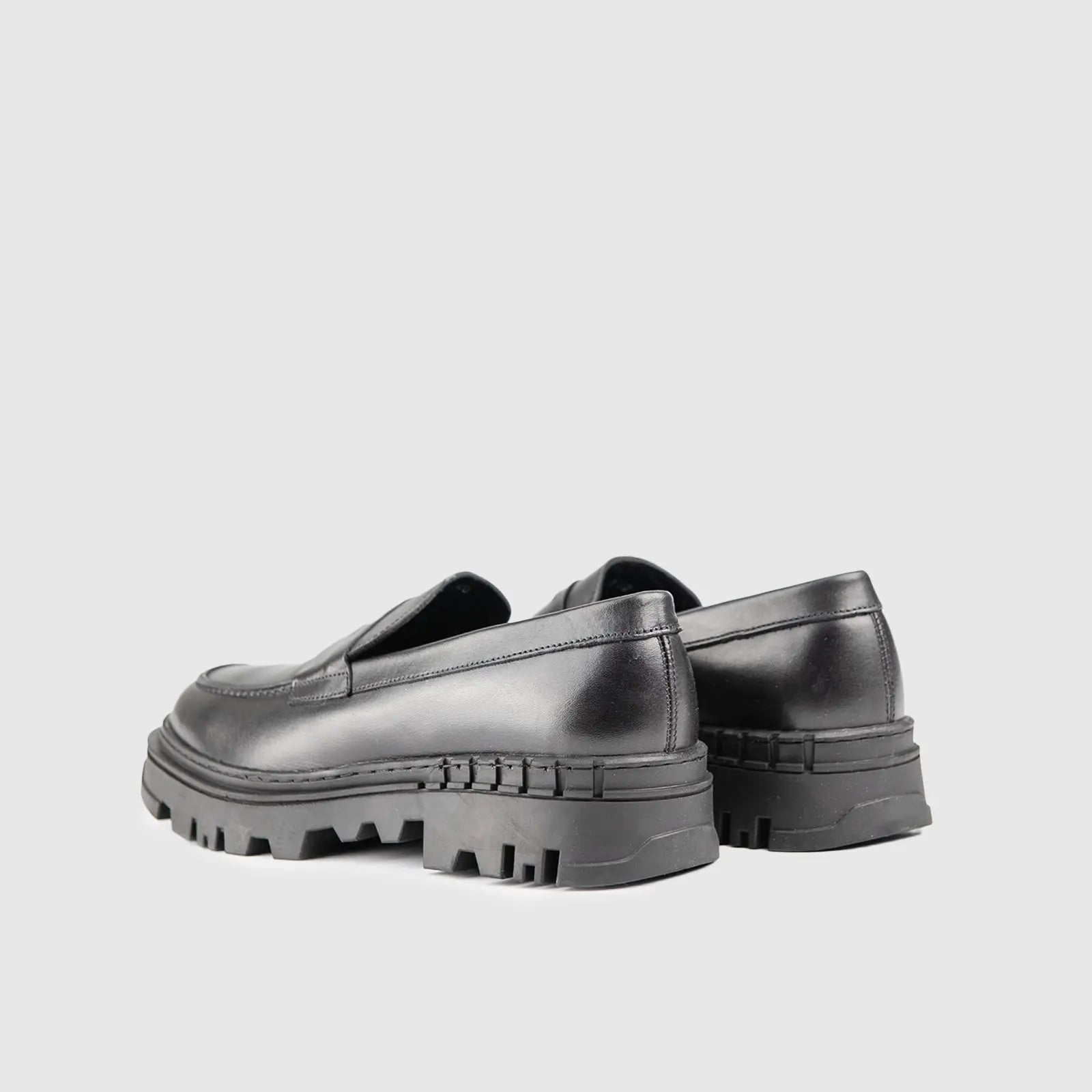 Chunky Sole Loafers Black 1804 Loafers | familyshoecentre