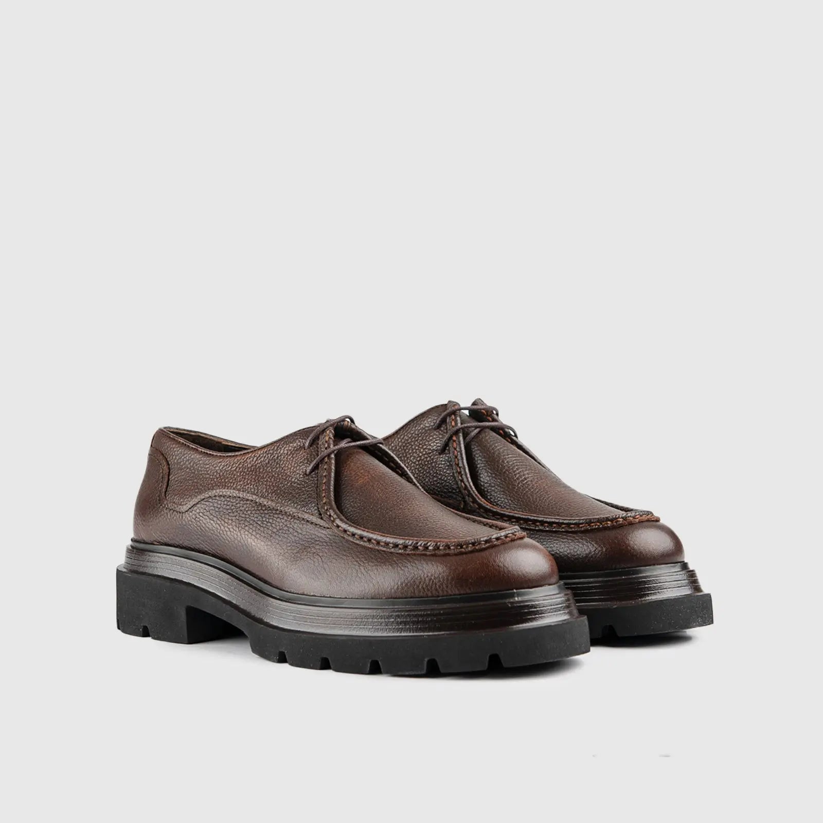 Chunky Sole Oxfords Brown 4809 Oxfords | familyshoecentre