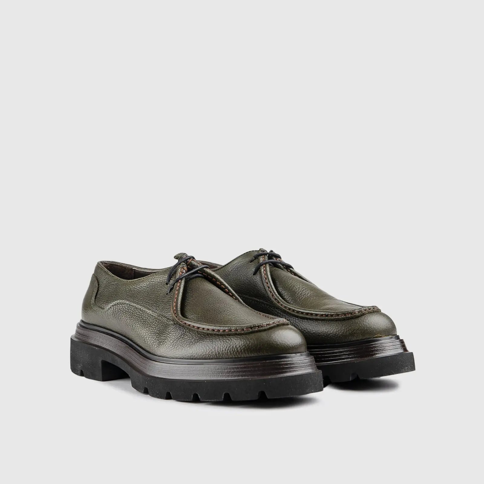 Chunky Sole Oxfords Olive 4809 Oxfords | familyshoecentre