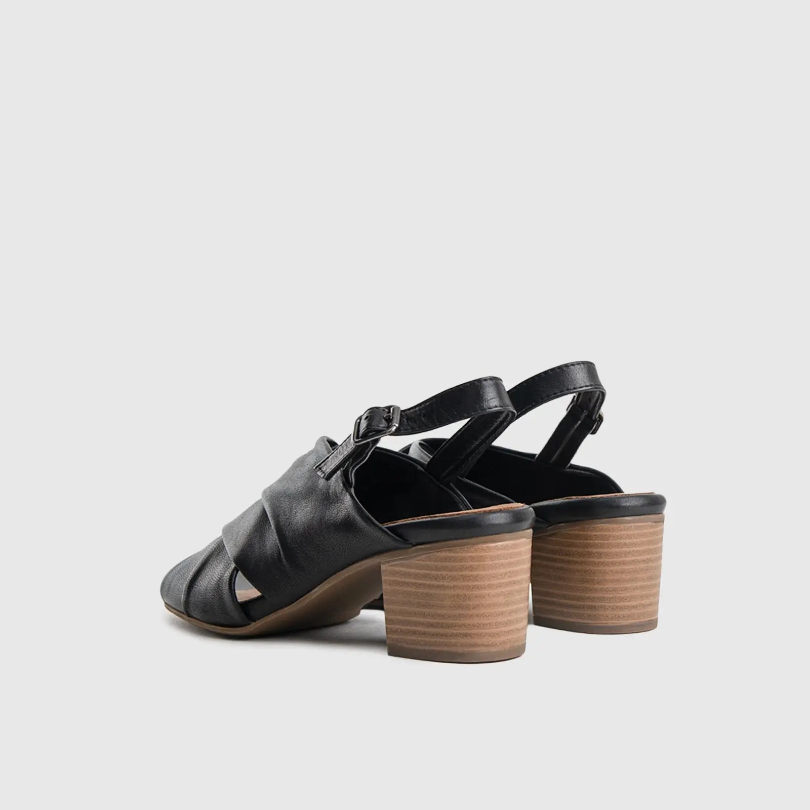 Comfort Block Heel Sandal Black 6027 Heels | familyshoecentre
