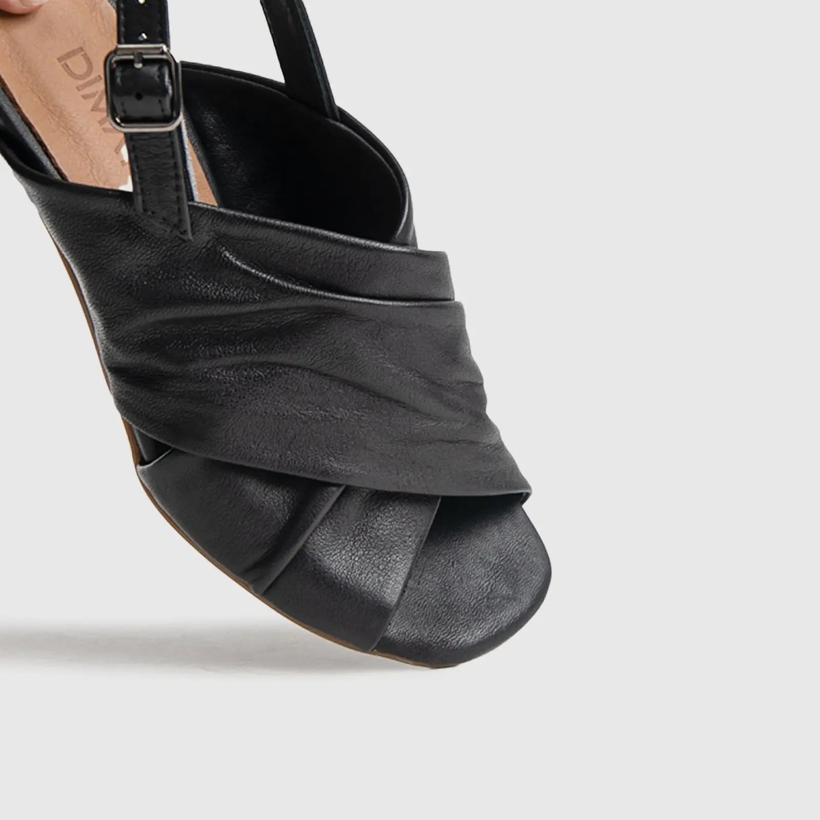 Comfort Block Heel Sandal Black 6027 Heels | familyshoecentre