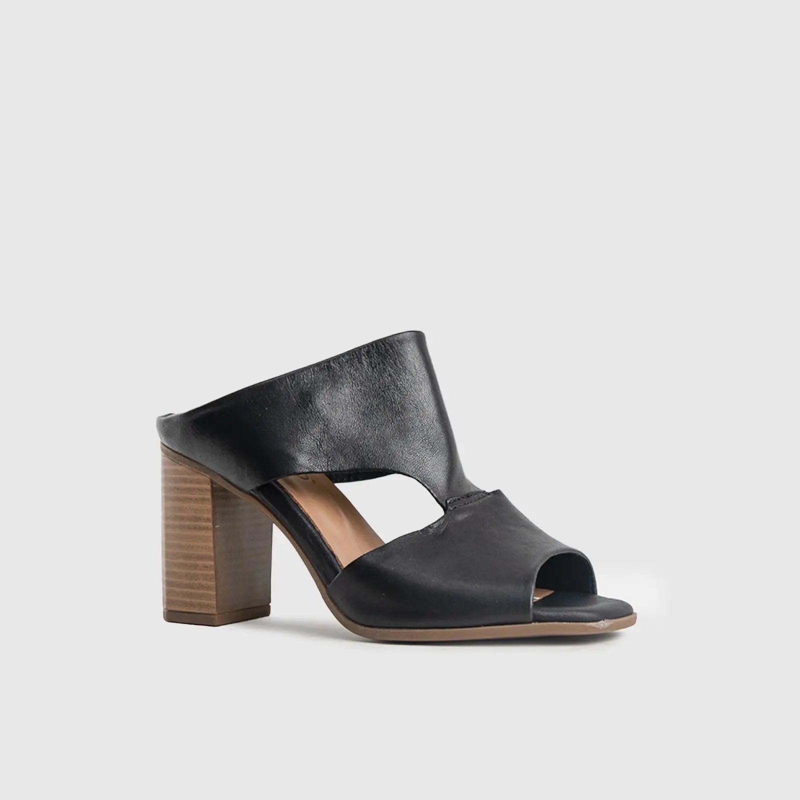 Comfort Block Heel Sandal Black 8333 Heels | familyshoecentre