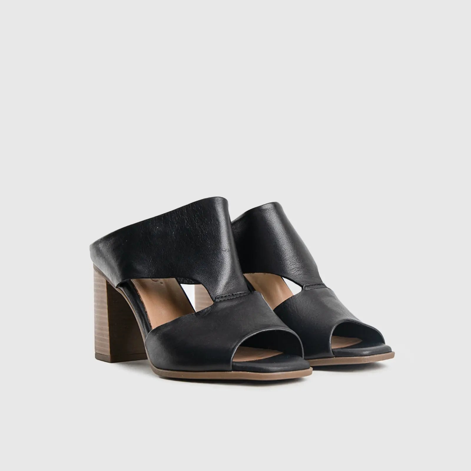 Comfort Block Heel Sandal Black 8333 Heels | familyshoecentre