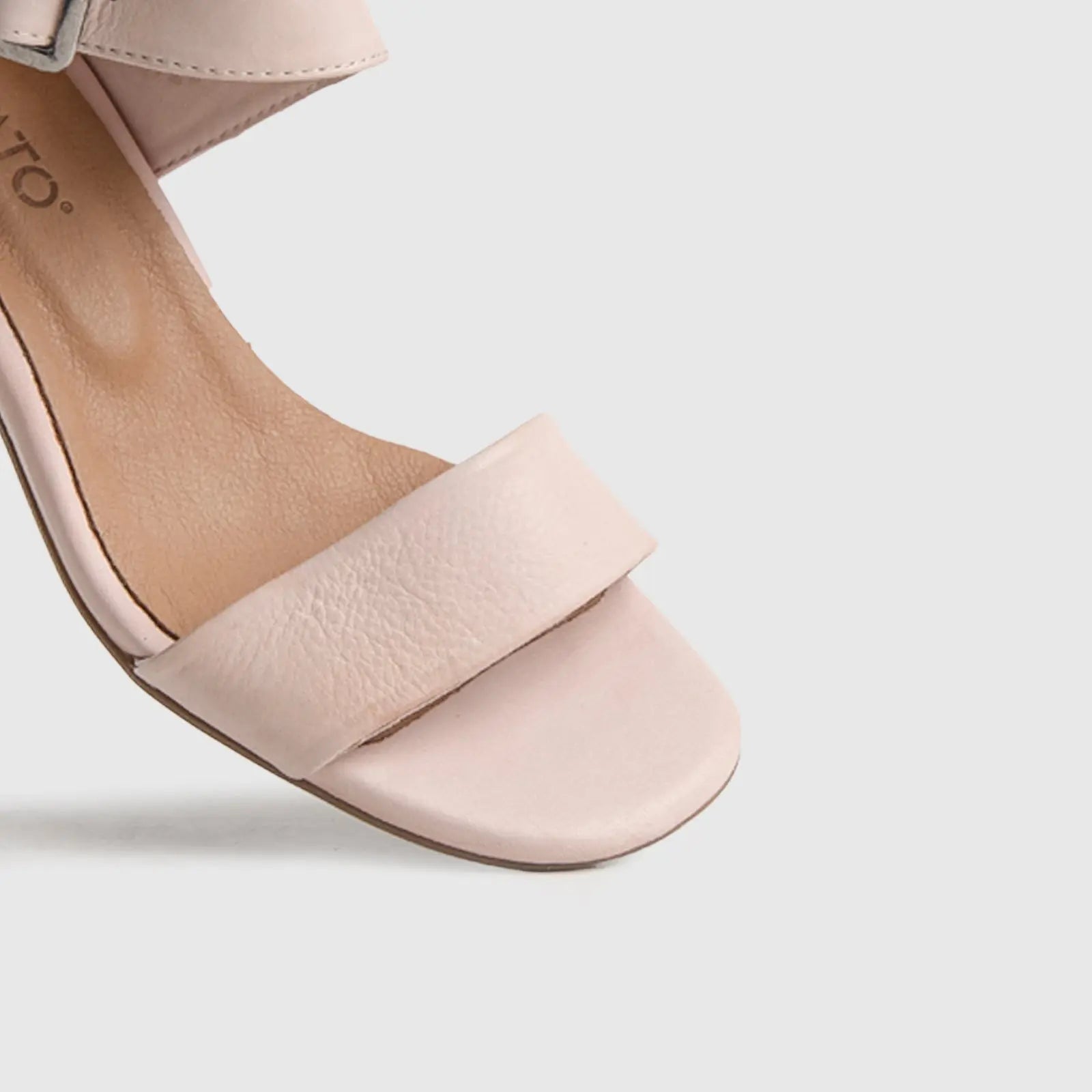 Comfort Block Heel Sandal Dusty Pink 7132 Heels | familyshoecentre