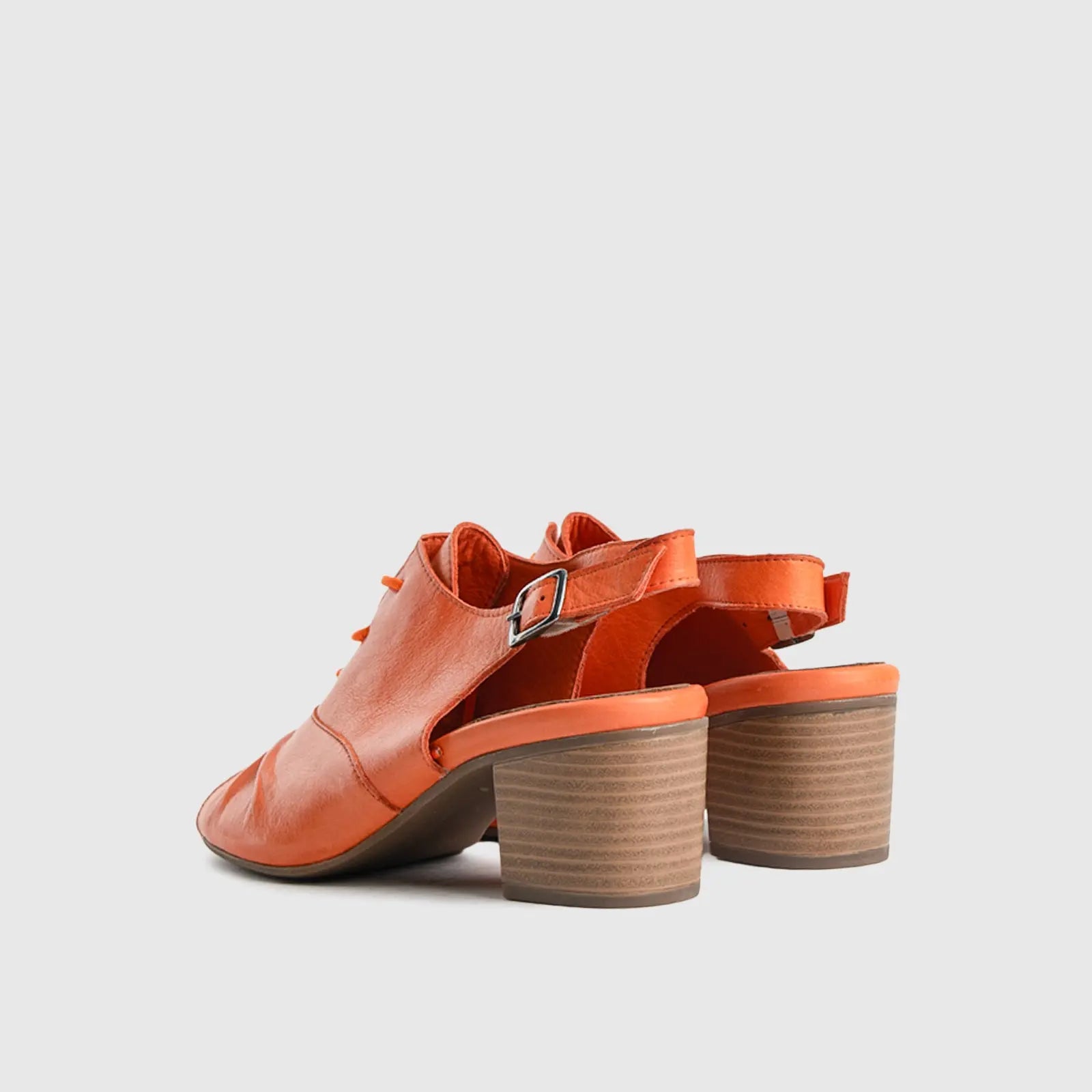 Comfort Block Heel Sandal Orange 8434 Heels | familyshoecentre