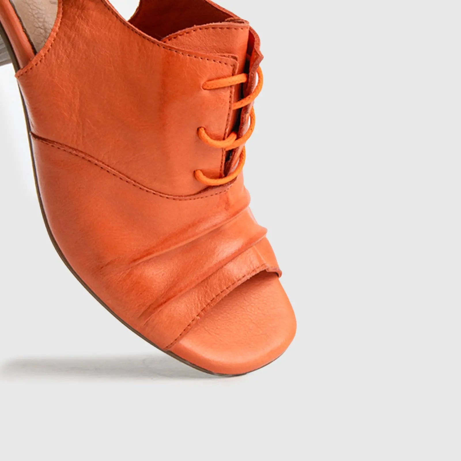 Comfort Block Heel Sandal Orange 8434 Heels | familyshoecentre