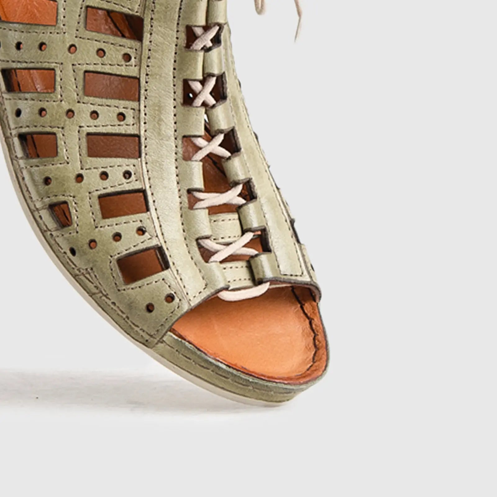 Comfort Leather Casuals 1099 Green Pumps | familyshoecentre