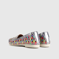Comfort Leather Casuals 1105 Pewter Multi Pumps | familyshoecentre