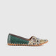Comfort Leather Casuals 1203 Green Multi Pumps | familyshoecentre