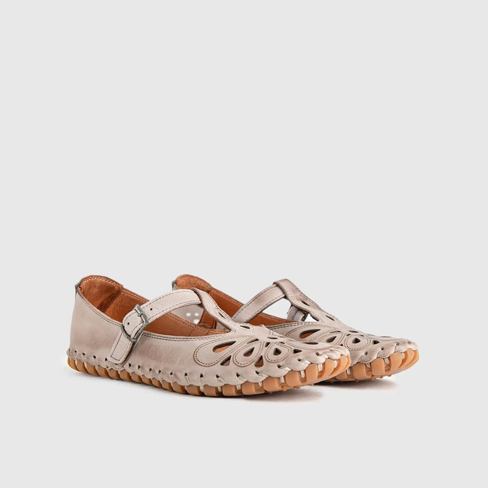 Comfort Leather Casuals 1205 Beige Pumps | familyshoecentre