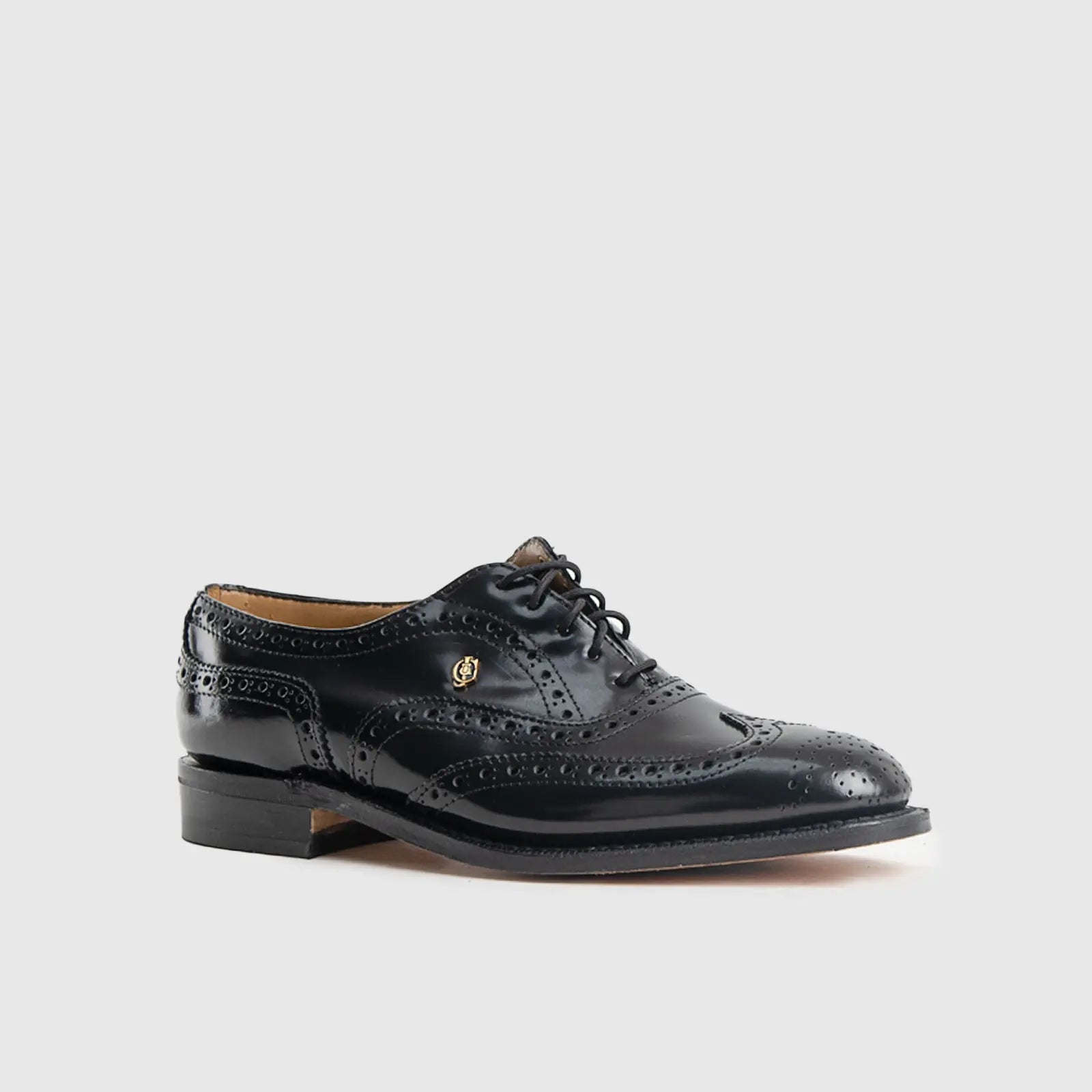Crockett and Jones - 12341 Black Leather Oxfords | familyshoecentre