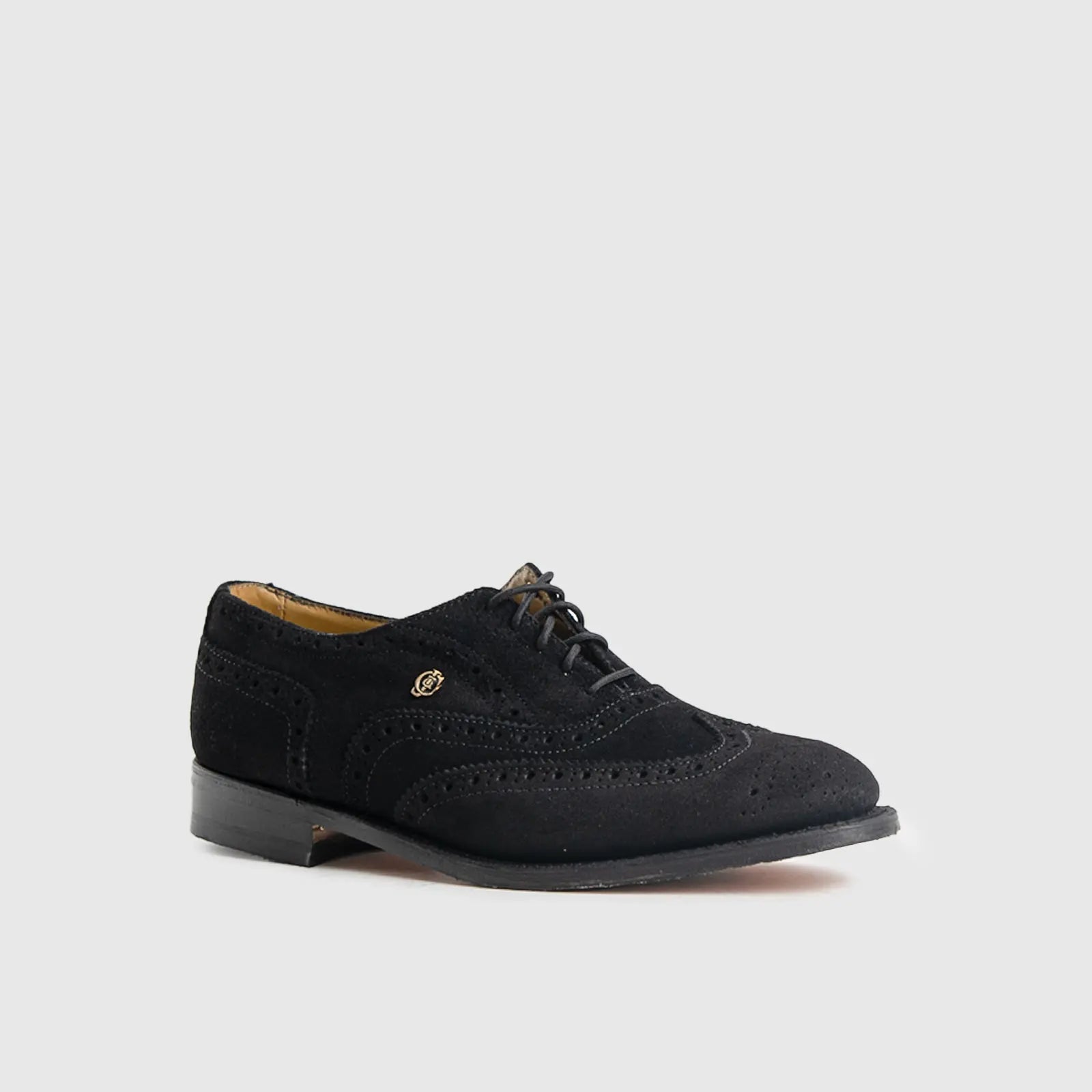 Crockett and Jones - 12341 Black Suede Oxfords | familyshoecentre