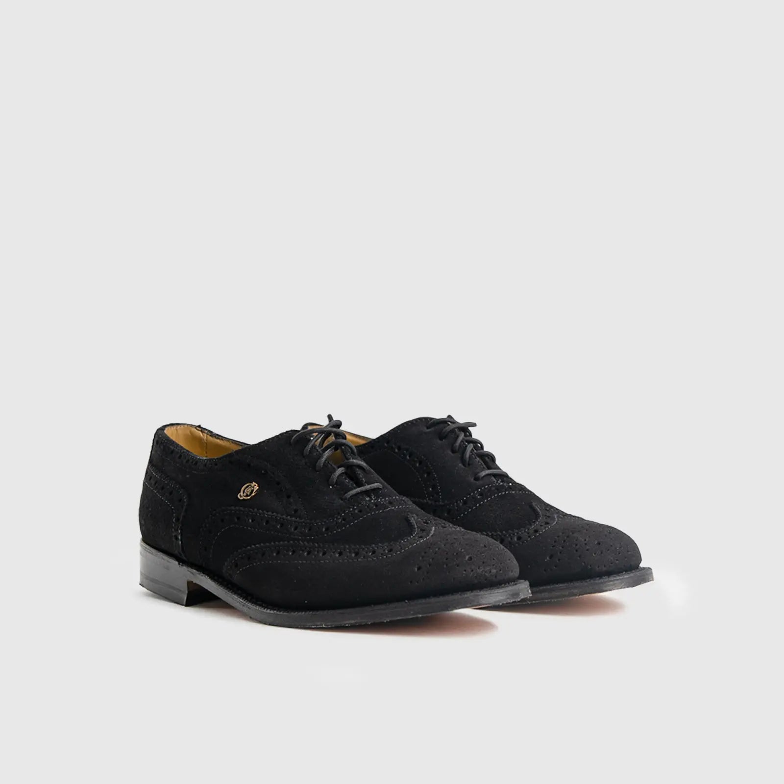 Crockett and Jones - 12341 Black Suede Oxfords | familyshoecentre