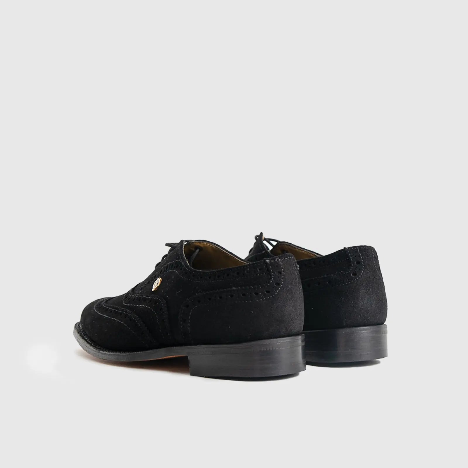 Crockett and Jones - 12341 Black Suede Oxfords | familyshoecentre